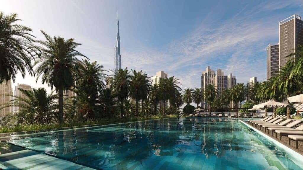 Propriété à acheter à Dubaï Business Bay - Espace piscine 