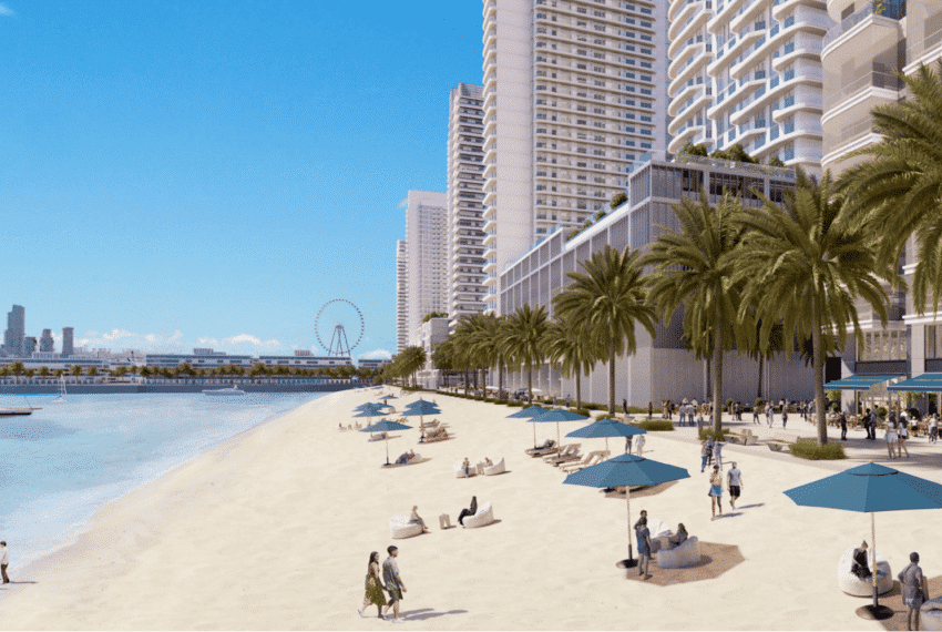 Strandabschnitt an der Dubai Immobilie Beachgate by Address