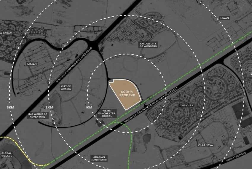 Lageplan der Villas in Dubai Dubailand