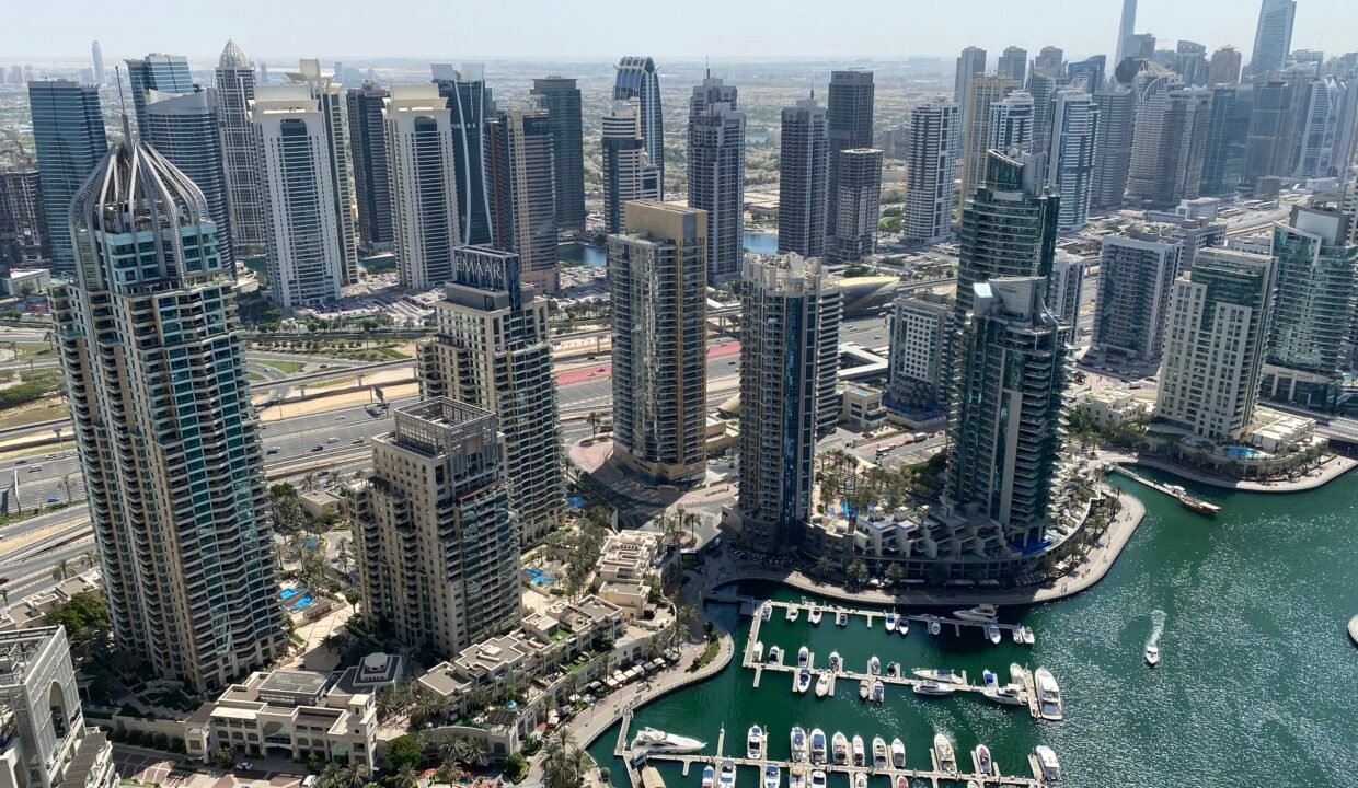 Blick vom Apartment auf die Dubai Marina