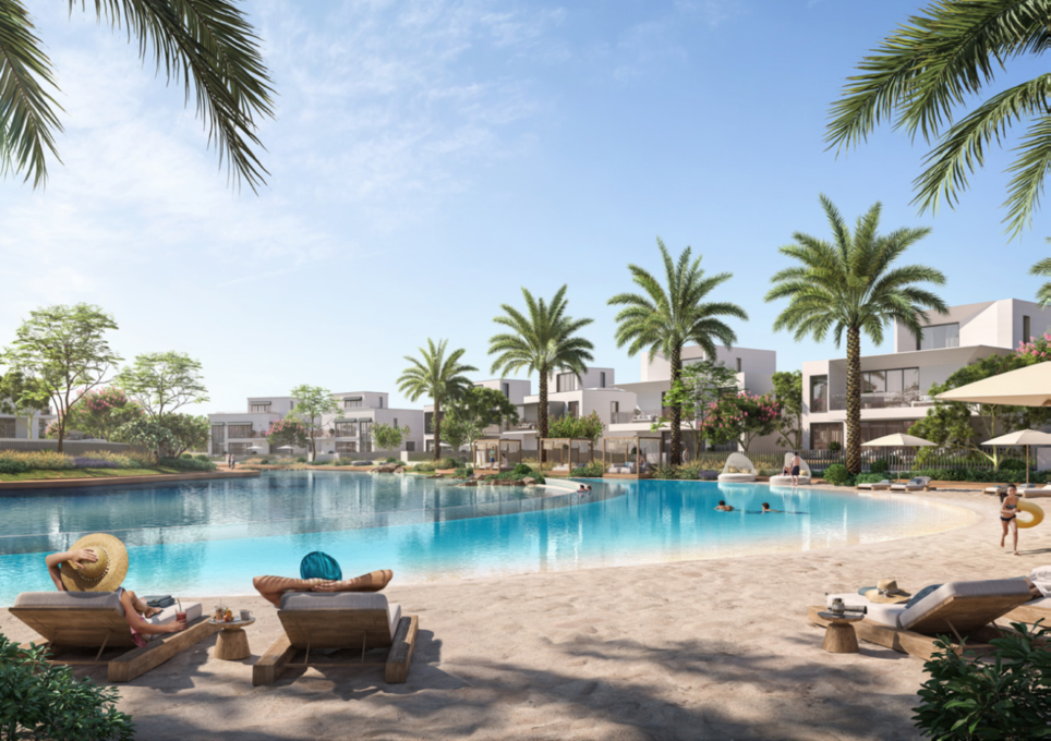 Strand- und Wasserbereiche der Community "The Oasis", Dubai