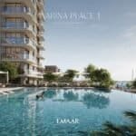 Blick auf den Poolbereich der Immobilie in Rashid Yachts & Marina