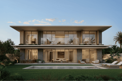 Rückansicht der Villa vom Garten her gesehen