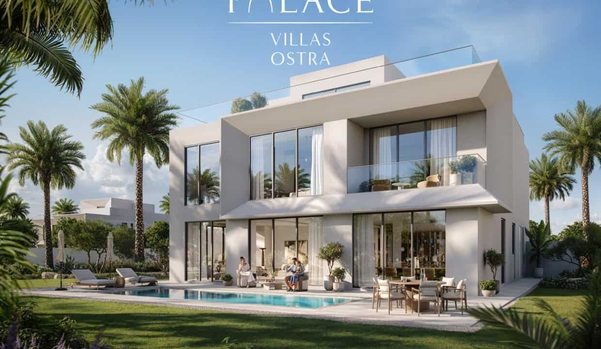 Gartenansicht Pool Villa Ostra Emaar Dubai Oasis