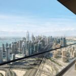 Blick von einem Balkon in Sobha Central, Dubai