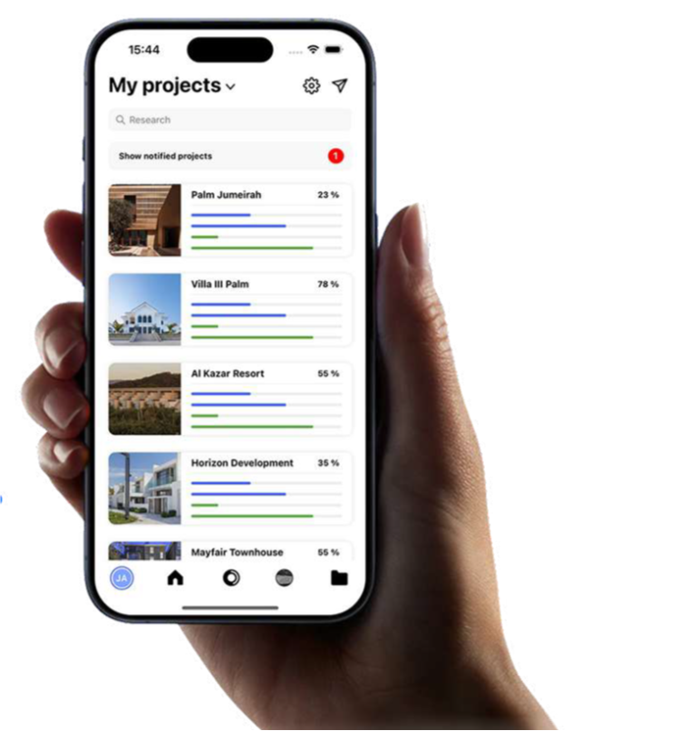 Opus Applikation zum Tracking des Projektfortgangs