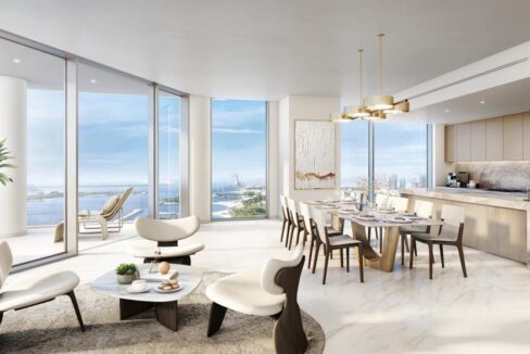 Wohnzimmer des Apartments in Marina Shores